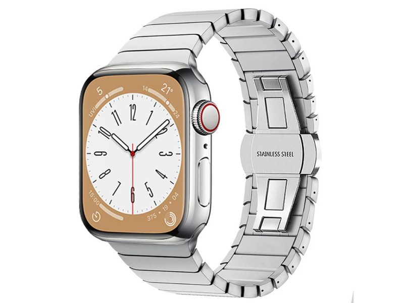 Newface Apple Watch 40mm KR413 Fine Steel Kordon - Gümüş