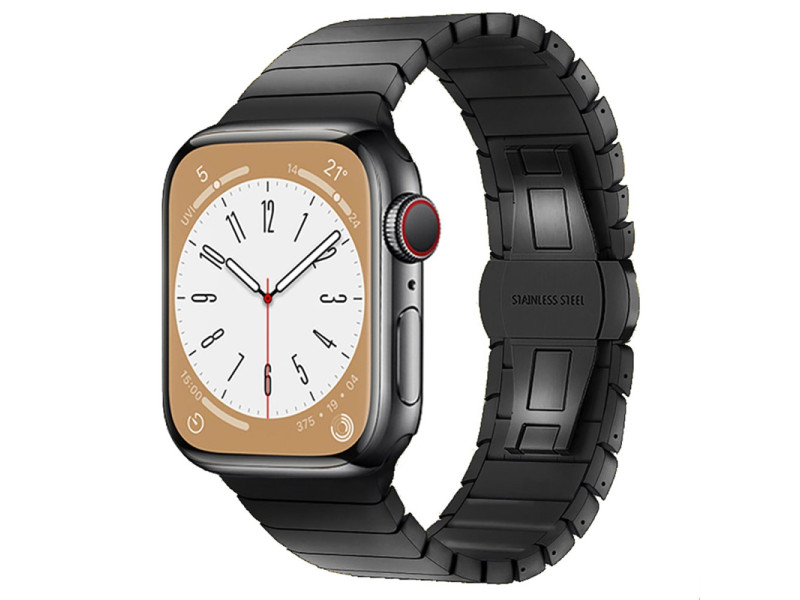 Newface Apple Watch 40mm KR413 Fine Steel Kordon - Siyah
