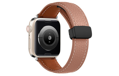 Newface Apple Watch 40mm KR414 Daks Deri Kordon - Kahverengi