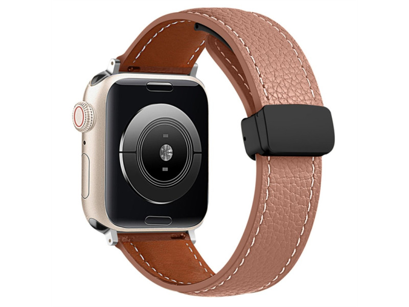 Newface Apple Watch 40mm KR414 Daks Deri Kordon - Kahverengi