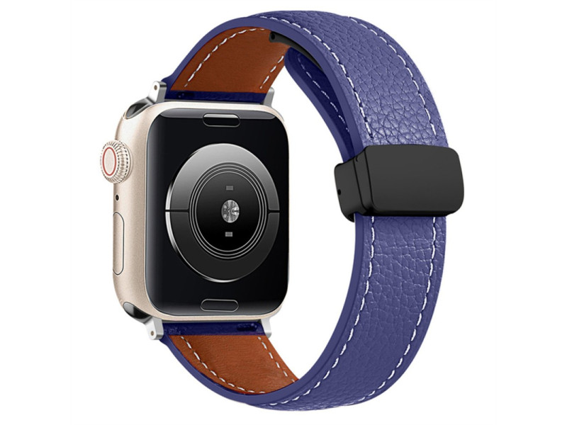 Newface Apple Watch 40mm KR414 Daks Deri Kordon - Lacivert