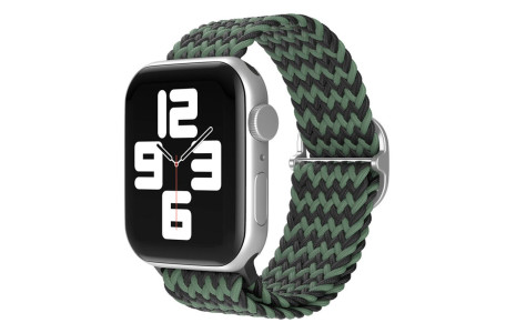 Newface Apple Watch 40mm Star Kordon - Zigzag Yeşil-Siyah
