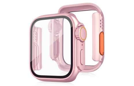 Newface Apple Watch 40mm Watch 49mm Kasa Dönüştürücü ve Ekran Koruyucu - Rose Gold