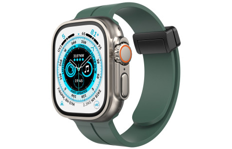 Newface Apple Watch 41mm KR412 Elegance Stylısh Kordon - Koyu Yeşil