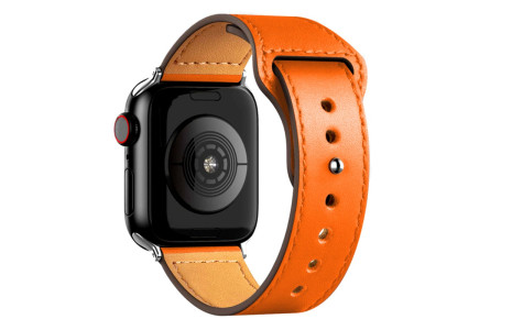 Newface Apple Watch 41mm KR415 Luaz Deri Kordon - Turuncu