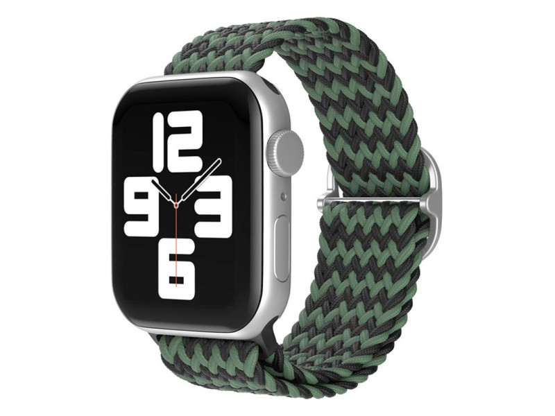 Newface Apple Watch 41mm Star Kordon - Zigzag Yeşil-Siyah