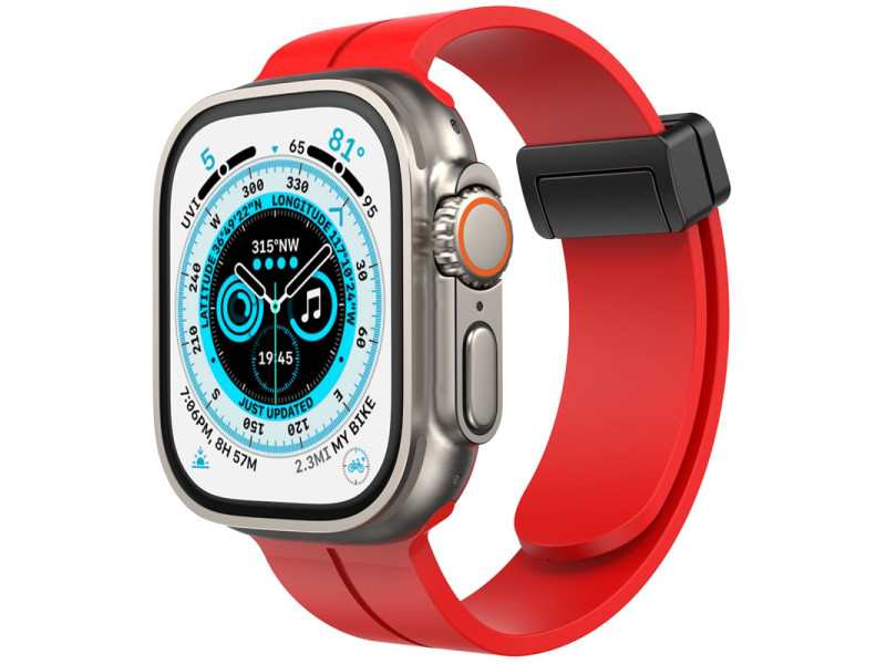 Newface Apple Watch 42mm KR412 Elegance Stylısh Kordon - Kırmızı