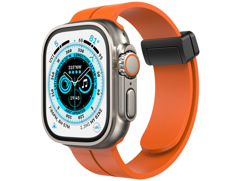 Newface Apple Watch 42mm KR412 Elegance Stylısh Kordon - Turuncu
