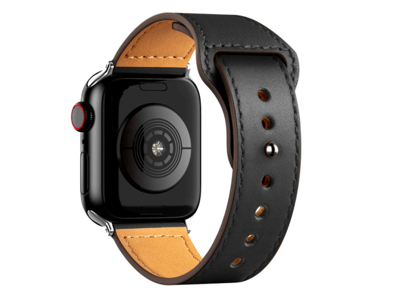 Newface Apple Watch 42mm KR415 Luaz Deri Kordon - Siyah