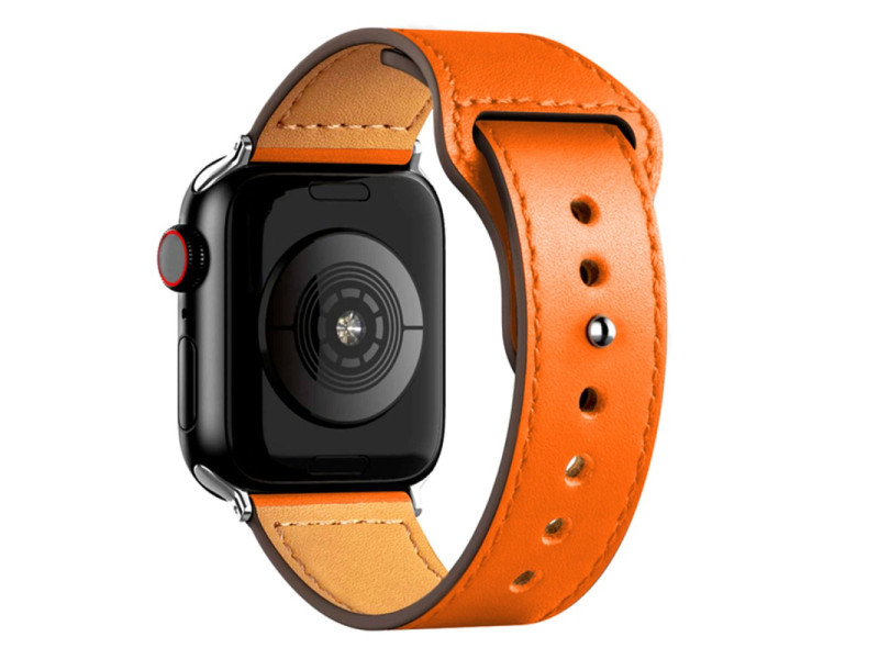 Newface Apple Watch 42mm KR415 Luaz Deri Kordon - Turuncu