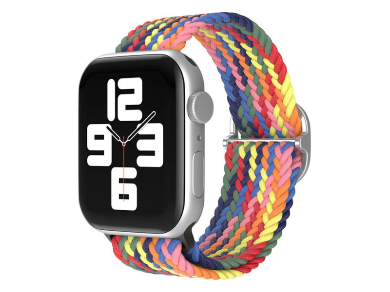 Newface Apple Watch 42mm Star Kordon - Siyah-Kırmızı-Sarı