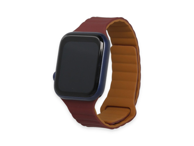 Newface Apple Watch 45mm KR411 Tailored Strap Kordon - Derin Mor