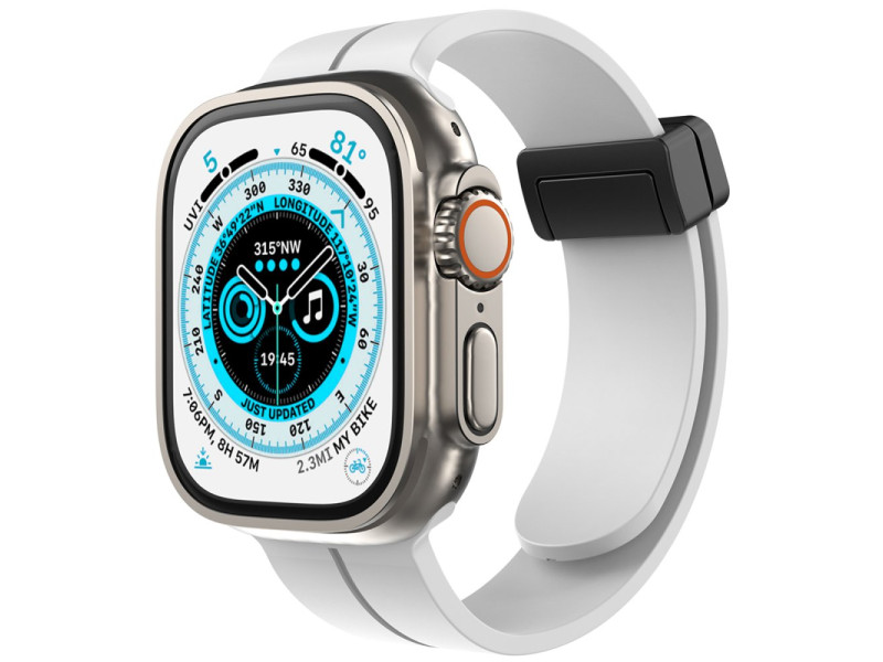 Newface Apple Watch 45mm KR412 Elegance Stylısh Kordon - Beyaz