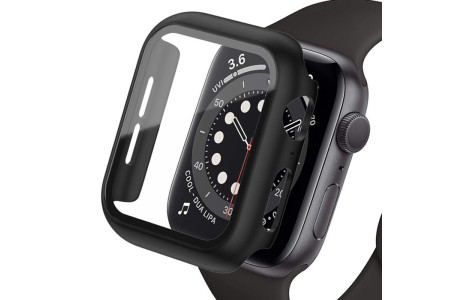 Newface Apple Watch Ultra 49mm Camlı Kasa Ekran Koruyucu - Siyah