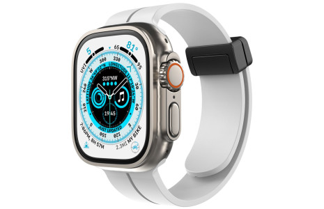 Newface Apple Watch Ultra 49mm KR412 Elegance Stylısh Kordon - Beyaz