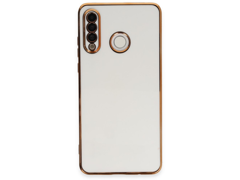 Newface Huawei P30 Lite Kılıf Volet Silikon - Beyaz