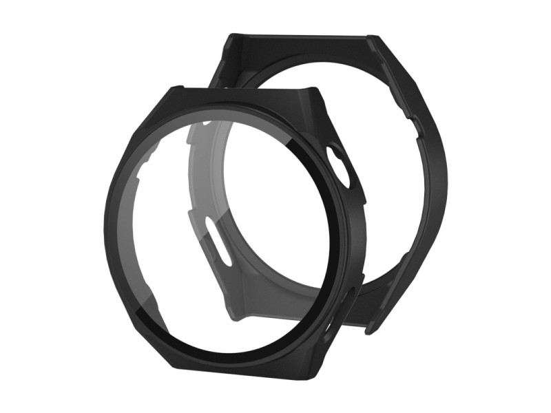 Newface Huawei Watch GT3 46mm Dota Camlı Kasa Ekran Koruyucu - Siyah