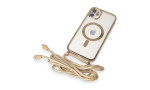 Newface iPhone 11 Kılıf Divo Lazer Askılı Magsafe Kapak - Gold
