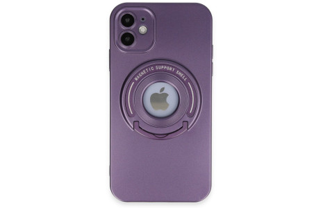 Newface iPhone 11 Kılıf Lukka Magneticsafe Kapak - Derin Mor
