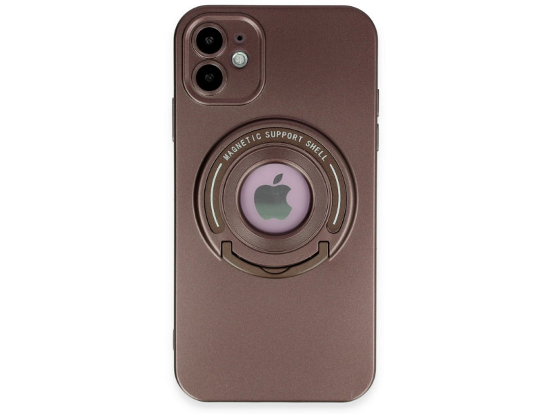 Newface iPhone 11 Kılıf Lukka Magneticsafe Kapak - Kahverengi