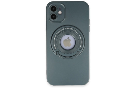 Newface iPhone 11 Kılıf Lukka Magneticsafe Kapak - Koyu Yeşil