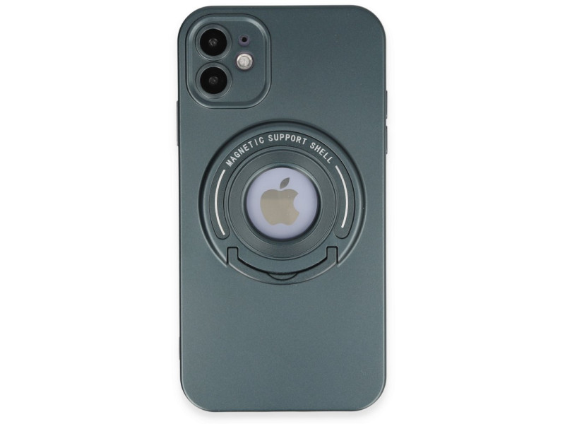 Newface iPhone 11 Kılıf Lukka Magneticsafe Kapak - Koyu Yeşil