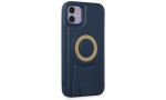 Newface iPhone 11 Kılıf Merkür Magneticsafe Standlı Kapak - Lacivert