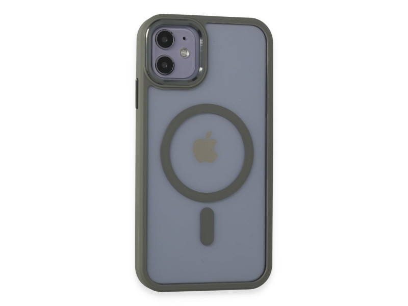Newface iPhone 11 Kılıf Room Magneticsafe Silikon - Gri