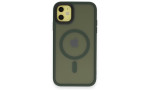 Newface iPhone 11 Kılıf Trex Magneticsafe Kapak - Koyu Yeşil