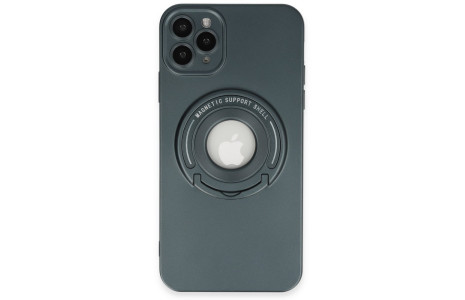 Newface iPhone 11 Pro Kılıf Lukka Magneticsafe Kapak - Koyu Yeşil
