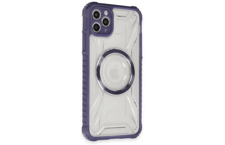 Newface iPhone 11 Pro Kılıf Prag Magneticsafe Kapak - Derin Mor