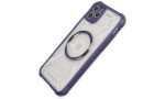 Newface iPhone 11 Pro Kılıf Prag Magneticsafe Kapak - Derin Mor