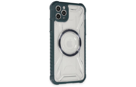 Newface iPhone 11 Pro Kılıf Prag Magneticsafe Kapak - Koyu Yeşil
