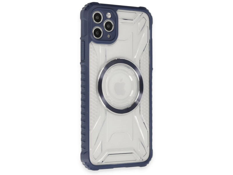 Newface iPhone 11 Pro Kılıf Prag Magneticsafe Kapak - Lacivert