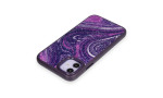 Newface iPhone 12 Kılıf Moda Simli Kapak - Derin Mor