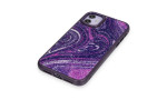 Newface iPhone 12 Kılıf Moda Simli Kapak - Derin Mor