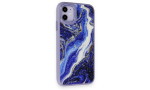 Newface iPhone 12 Kılıf Moda Simli Kapak - Mavi