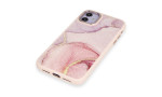 Newface iPhone 12 Kılıf Moda Simli Kapak - Rose