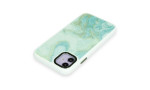 Newface iPhone 12 Kılıf Moda Simli Kapak - Yeşil