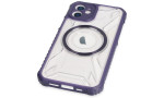 Newface iPhone 12 Kılıf Prag Magneticsafe Kapak - Derin Mor