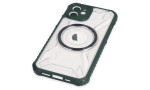 Newface iPhone 12 Kılıf Prag Magneticsafe Kapak - Koyu Yeşil