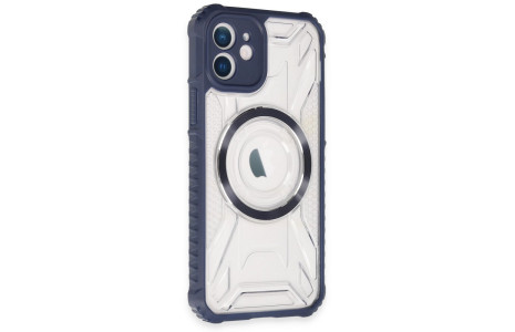 Newface iPhone 12 Kılıf Prag Magneticsafe Kapak - Lacivert