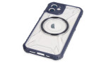 Newface iPhone 12 Kılıf Prag Magneticsafe Kapak - Lacivert