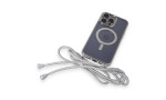 Newface iPhone 12 Pro Kılıf Divo Lazer Askılı Magsafe Kapak - Gümüş