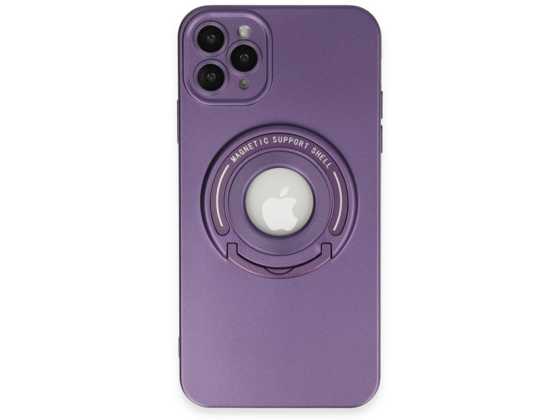 Newface iPhone 12 Pro Kılıf Lukka Magneticsafe Kapak - Derin Mor