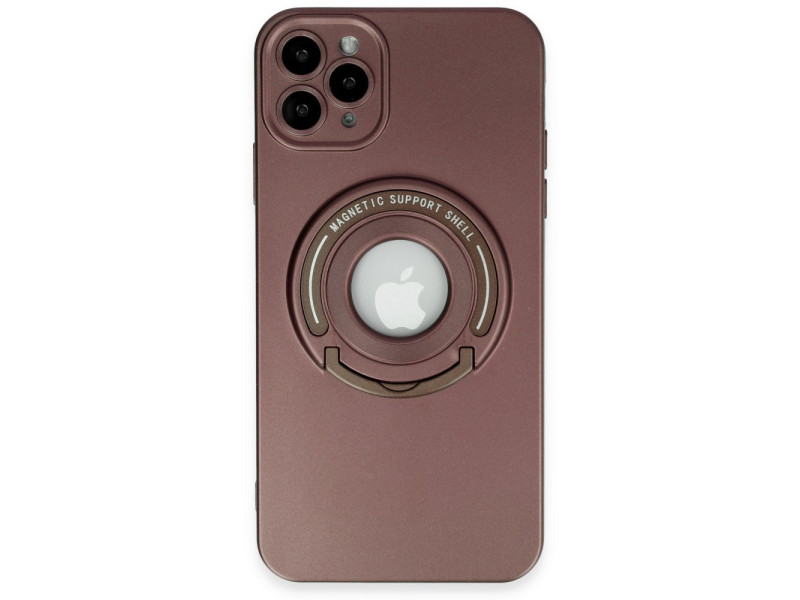 Newface iPhone 12 Pro Kılıf Lukka Magneticsafe Kapak - Kahverengi