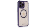 Newface iPhone 12 Pro Kılıf Prag Magneticsafe Kapak - Derin Mor