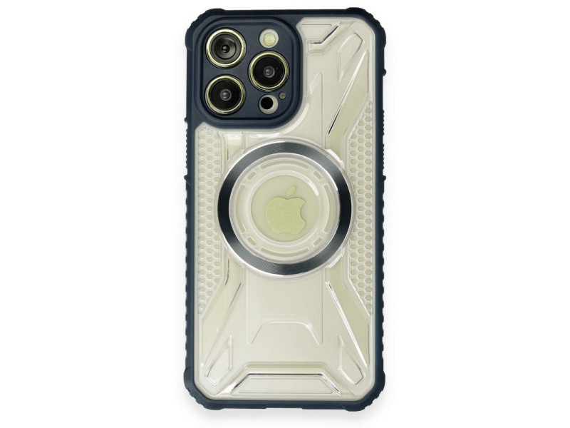 Newface iPhone 12 Pro Kılıf Prag Magneticsafe Kapak - Lacivert