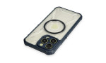 Newface iPhone 12 Pro Max Kılıf Prag Magneticsafe Kapak - Lacivert