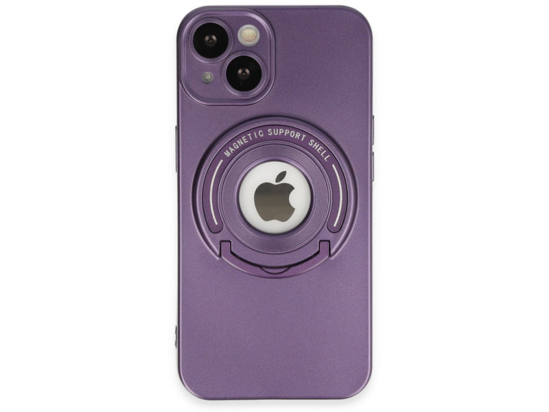 Newface iPhone 13 Kılıf Lukka Magneticsafe Kapak - Derin Mor